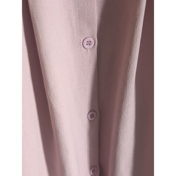 Yidarton Women's S Pale Pink Front Bow Tie Midi SunDress Buttons & Cut Outs - Picture 6 of 10